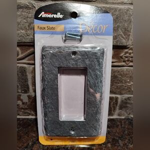 Amerelle Faux Slate Gray Rocker Switch Plate
